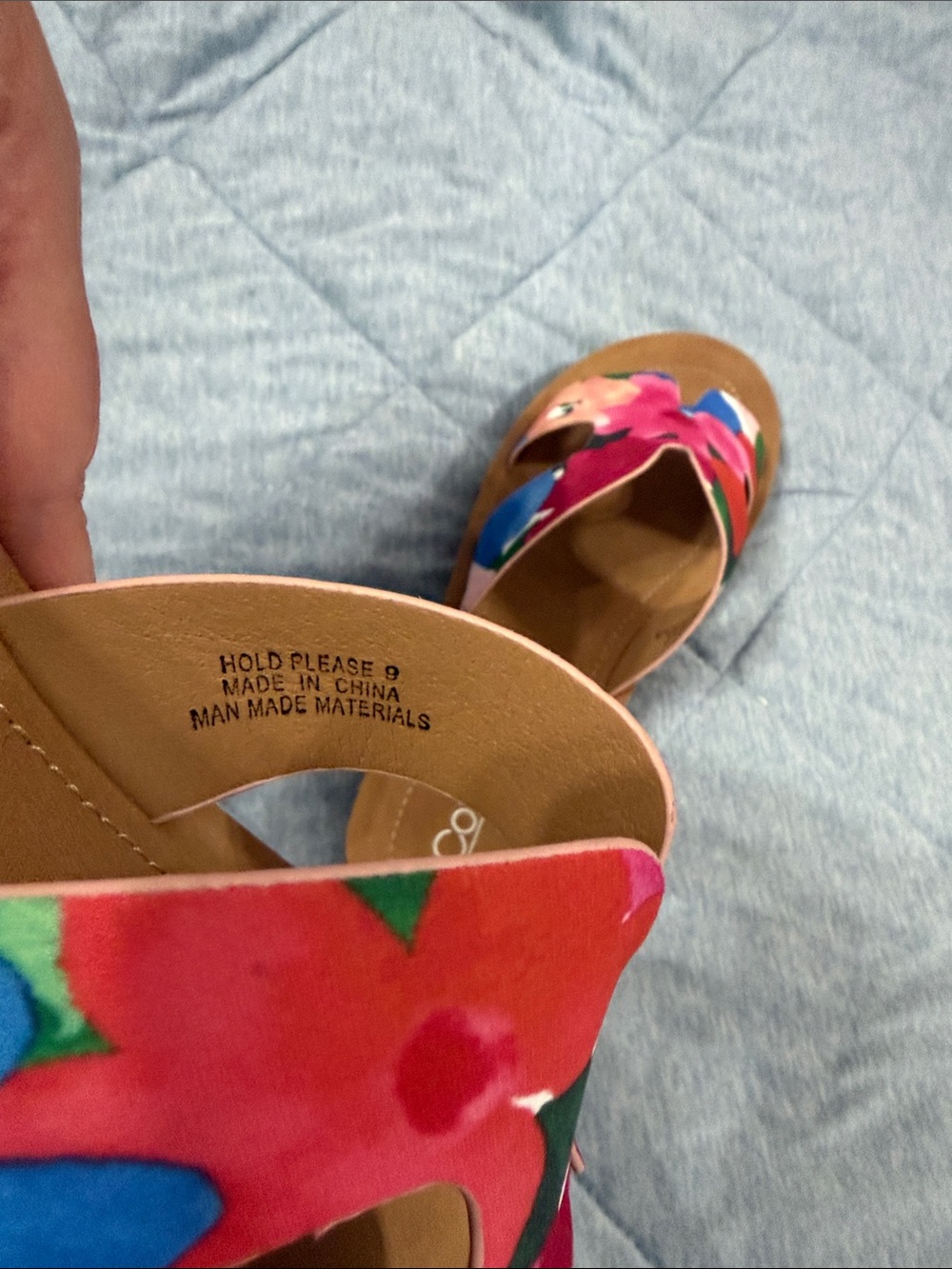 Corkys Colorblock Floral Cutout Slide Sandals - Pink, Green, Blue - Picture 4 of 4